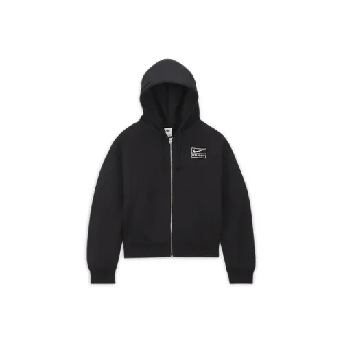 Nike x Stussy FW23 Толстовка Азиатская версия Унисекс Черный