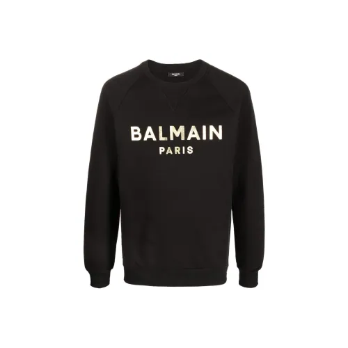 BALMAIN Черные Мужские Свитшоты