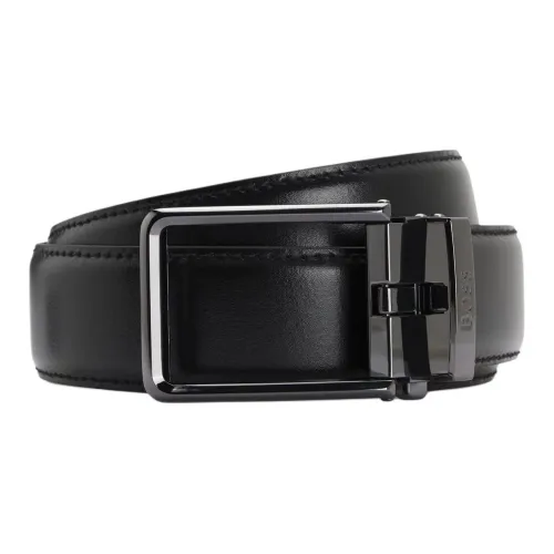 Hugo Boss Кожаные ремни Мужской Черный Ширина 3,5CM