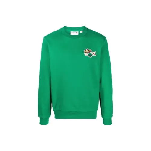 Зеленые мужские свитшоты LACOSTE Collaboration