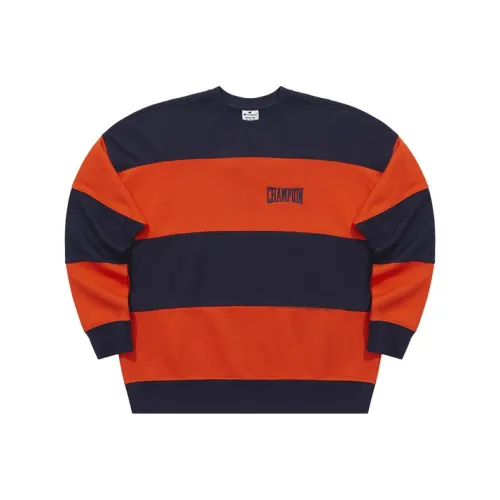 Champion SS22 Свитшот Унисекс Темно-синий Полосы