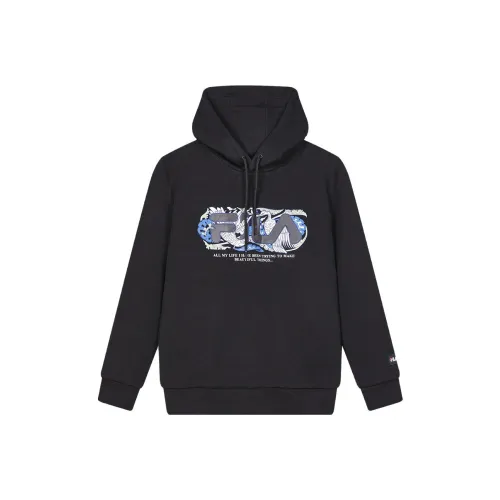 FILA x V A LIANMINGKUAN Толстовка Мужской Глубокий Черный