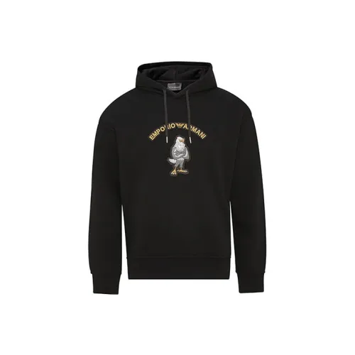 EMPORIO ARMANI Черные Мужские Свитшоты