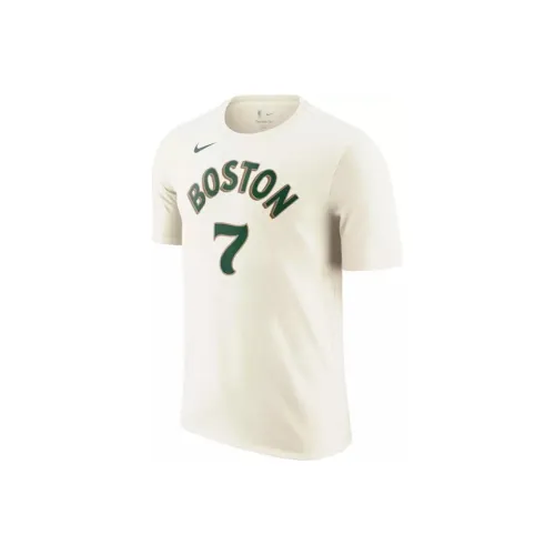 Nike Boston Celtics 2023 24 Городская Edition Jaylen Коричневый #7 Т-рубашка Мужская Белая