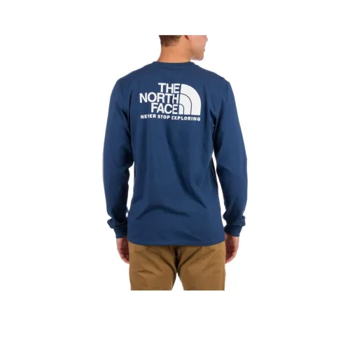 The North Face TNF Рукав Hit T Рубашка Мужская Темно-синяя