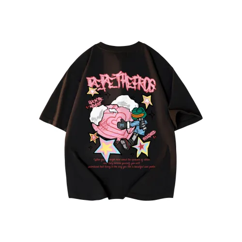 Pepe the Frog Короткий рукав T-рубашки Унисекс