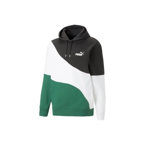 PUMA Hoodie POWER CAT Homme Sweatshirt Men's Green