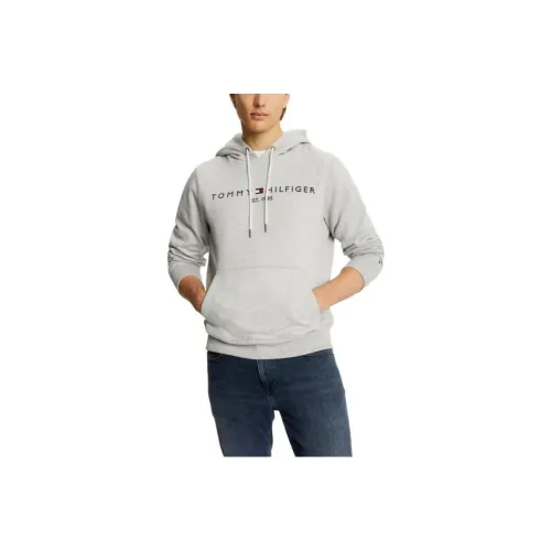 Tommy Hilfiger FW23 Худи и Свитшоты Bc16 GREY Heather Толстовка Мужская Серый
