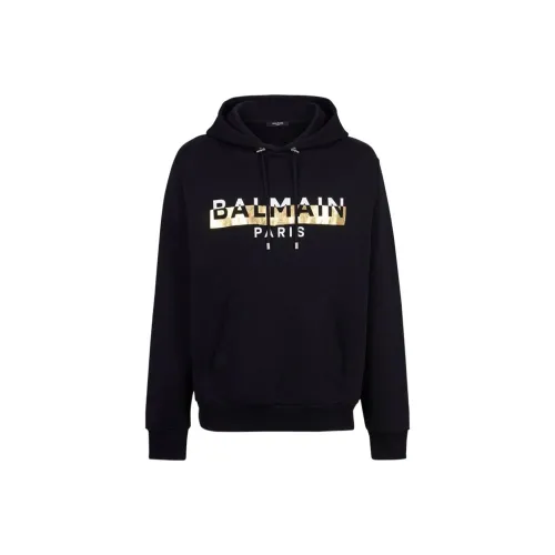 BALMAIN Черные Мужские Свитшоты