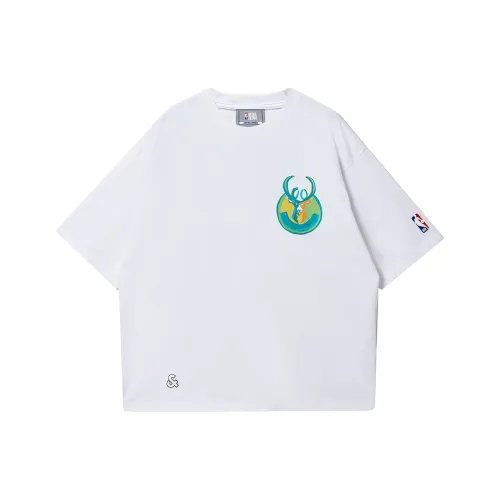 JACK JONES· x NBA T-Shirt Мужской A06 Raw Белый