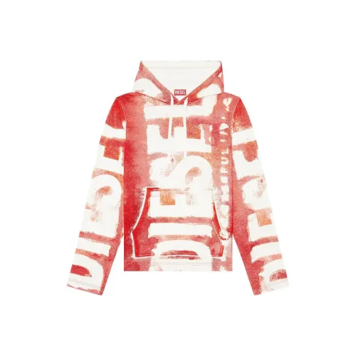 DIESEL Красный Белый Мужские Свитшоты