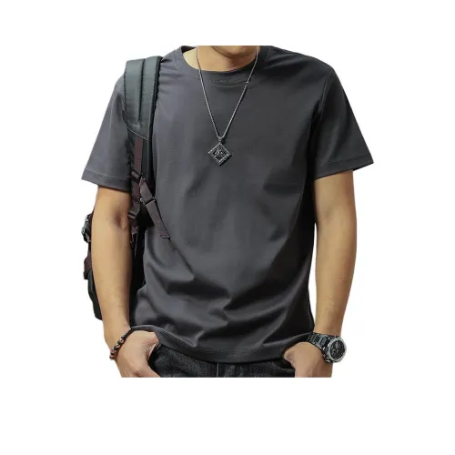 Seasonal Words T-Shirt Мужской Battleship Серый