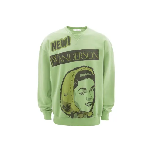 JW Anderson Зеленый Мужской Свитшот