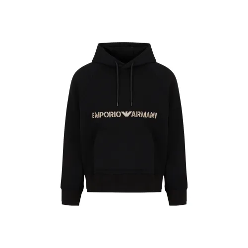 EMPORIO ARMANI FW23 Толстовка Мужской Черный