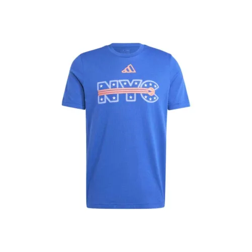 Adidas Blue Men's T-Shirts Adidas Синий Мужские Футболки