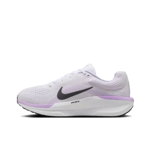 Nike Air Winflo 11 Slip-on Устойчивый к истиранию Низкий Топ Повседневные Беговые кроссовки Женские Серый Фиолетовый