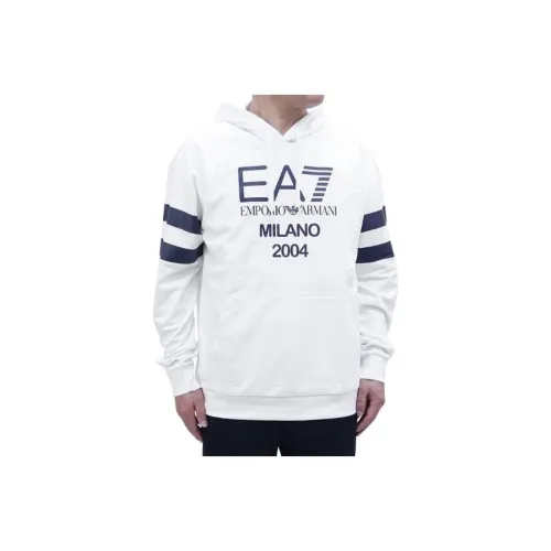EMPORIO ARMANI EA7 FW23 Толстовка Мужской Белый