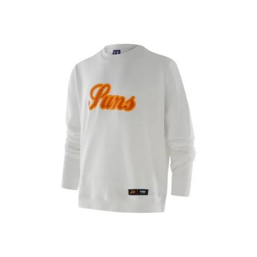 NBA Круглый вырез Длинный рукав Свитшот Унисекс Белый