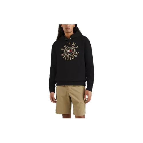 Tommy Hilfiger Icon Круг Логотип Толстовка Худи и Свитшоты Черный Толстовка Мужской Черный