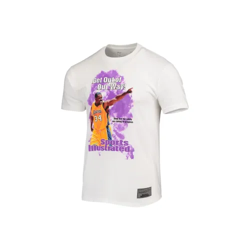 NBA x MITCHELL NESS Los Angeles Lakers Sports Illustrated Шакил О'Нил T-Рубашка Мужская Белая