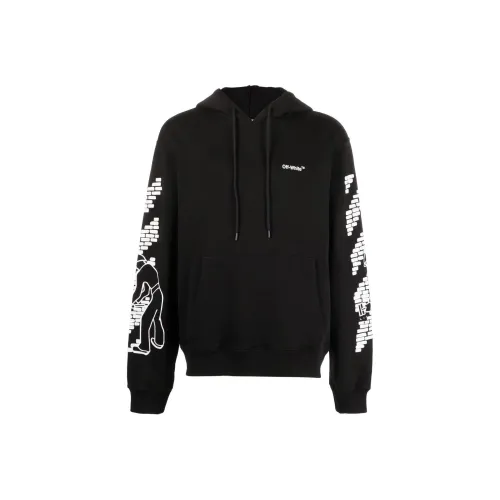 Off Белый FW22 Черный Мужские Толстовки