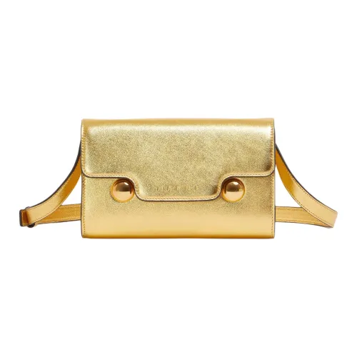 MARNI Trunkaroo Sheepskin Handheld Shoulder Bag Women's Gold