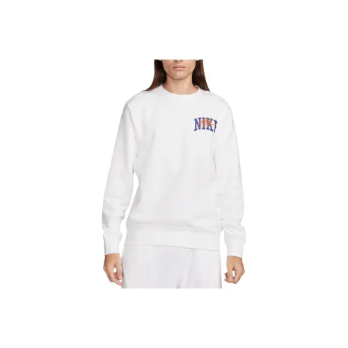 nike Long Sleeve Свитшот с круглым вырезом Мужской Белый