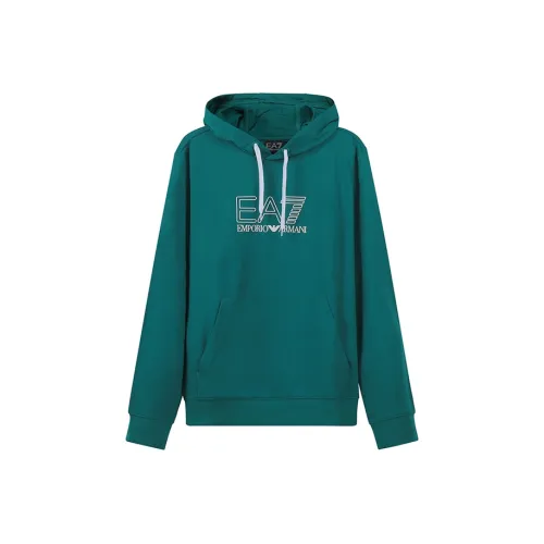 EMPORIO ARMANI EA7 SS22 Свитшот Мужской Бирюзовый