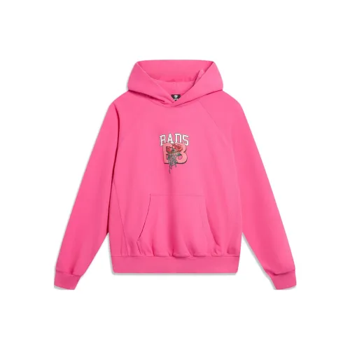 LINING Толстовка Унисекс Флуоресцентный Розовый Красный