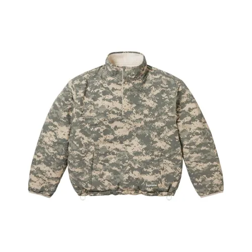 Supreme x Polartec FW23 WEEK15 Shearling Двусторонний Пуловер Толстовка Унисекс