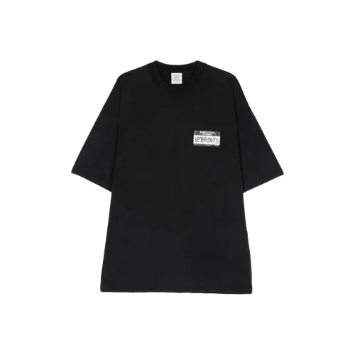Vetements Черная унисекс футболка