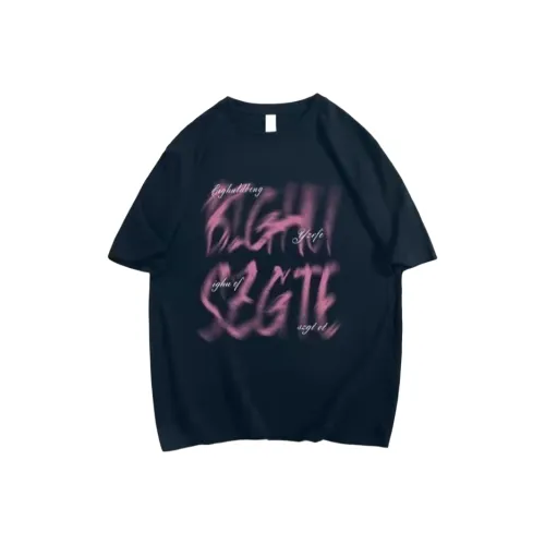 BLACK AT Минималистский стиль T-рубашка Мужская