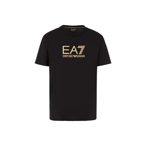 EMPORIO ARMANI EA7 Черные Мужские T-Рубашки