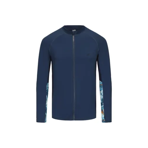 DECATHLON OLAIAN Прохладное ощущение T-рубашка мужская чернильно-зеленый синий