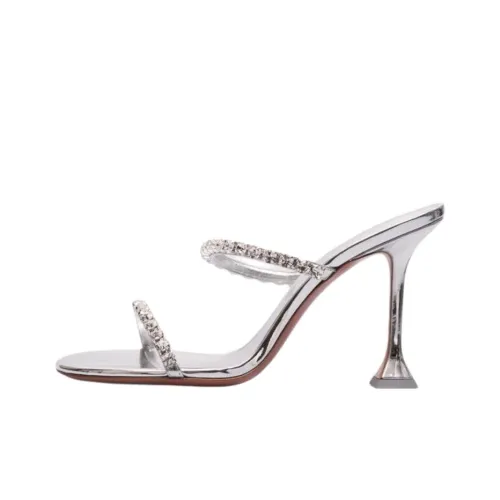 AMINA MUADDI Слипоны 9,5 см Женские Серебряные