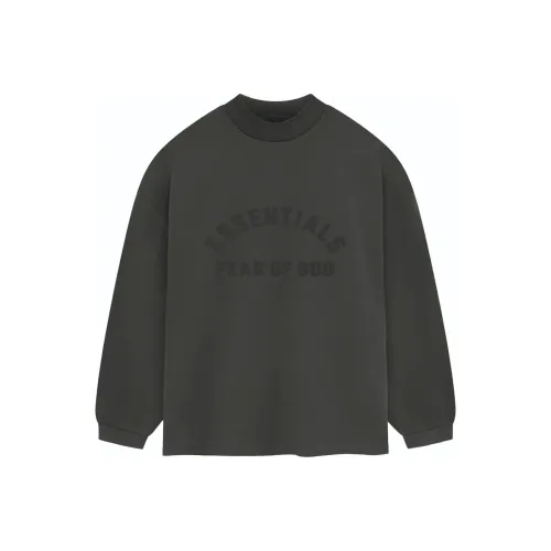 Fear Of God Essentials Длинный рукав Т-Рубашка Толстовка Мужская Ink Black