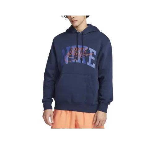 nike Sudadera Con Gorro Без застежки Для мужчин Толстовка Мужская Морской синий