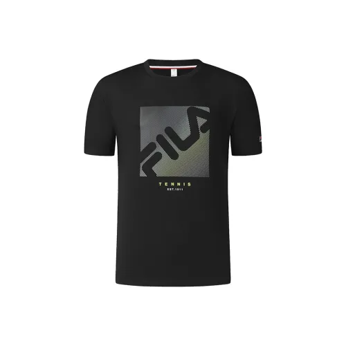 FILA ATHLETICS Теннис Темно-черный Мужская T-рубашка