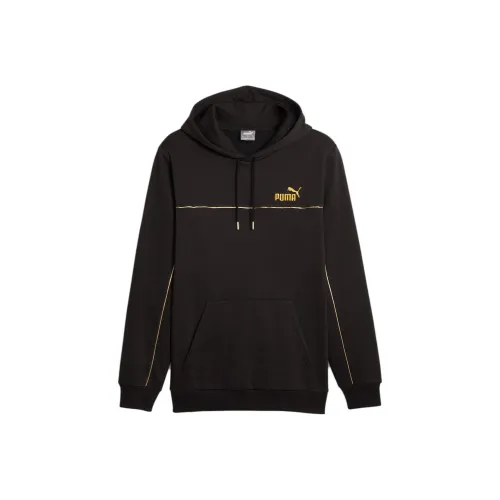 PUMA Hoodie ESS + MINIMAL GOLD Homme Толстовка Мужской Черный