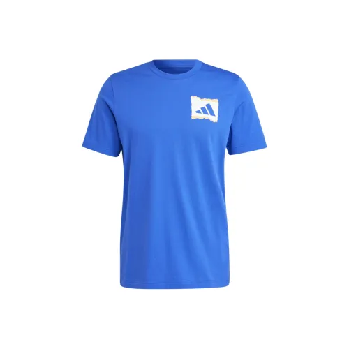 Adidas T-Shirt Мужской Semi Fluorescent Blue