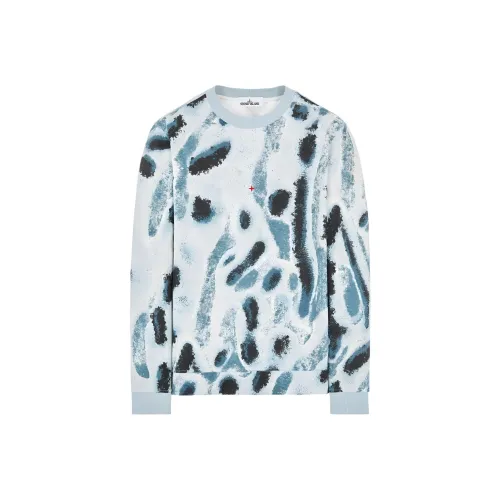 STONE ISLAND STONE ISLAND SS23 Marina Свитшот Мужской Aqua Blue