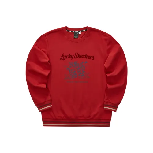 Skechers Новогодний Свитшот Унисекс Ягодно-Красный