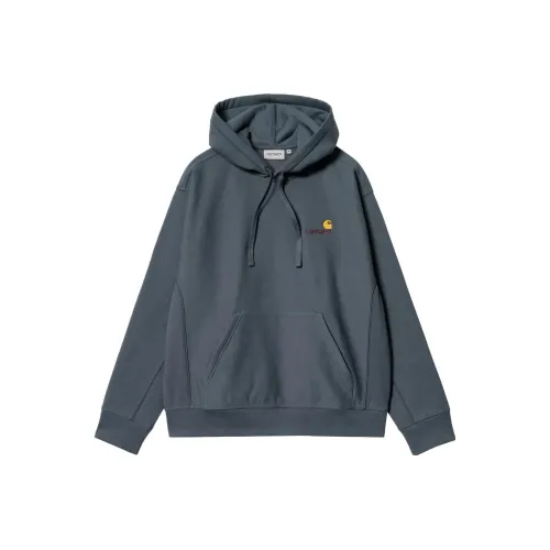 Carhartt WIP С капюшоном American Script Свитшот Мужской Темно-синий