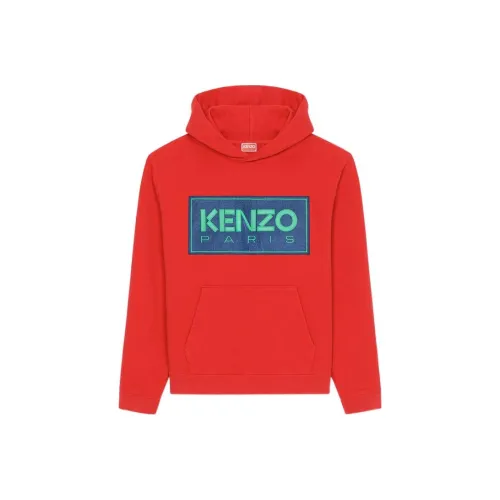 KENZO Letter Logo Красный Мужской Свитшот