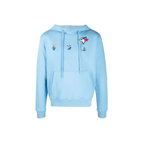 Off Белый Синий Мужские Толстовки