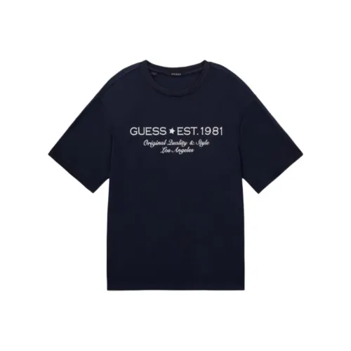 GUESS T-Shirt Унисекс Темно-Морской Синий