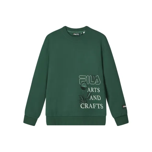 FILA x V A Свитшот Мужской Night Shadow Зеленый