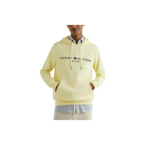 Tommy Hilfiger Embroidered Logo Hoodie Hoodie Мужской Желтый