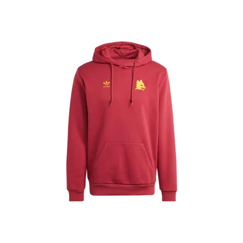 Adidas Originals Essential AS ROMA ESSENTIALS Trefoil Hoodie Толстовка Мужской Красный