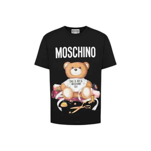 MOSCHINO Мужские черные T-рубашки